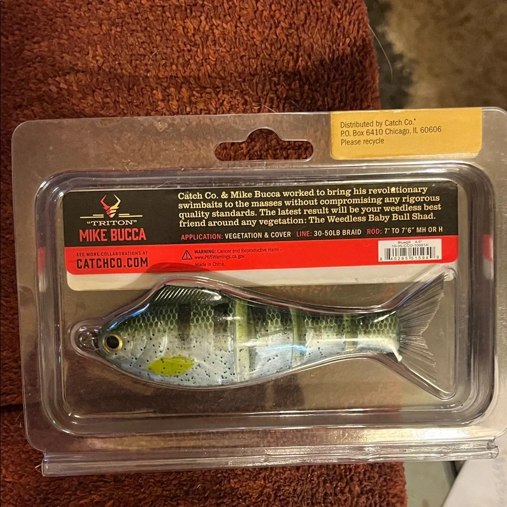 Weedless Baby Bull Shad 4.5" Lure - Green and Silver - Picture 2 of 2